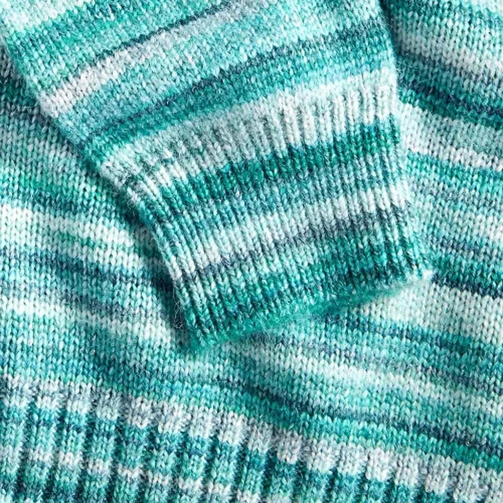 Little Girls Ocean Pine Space-Dyed Mock-Neck Sweater/NWT/6